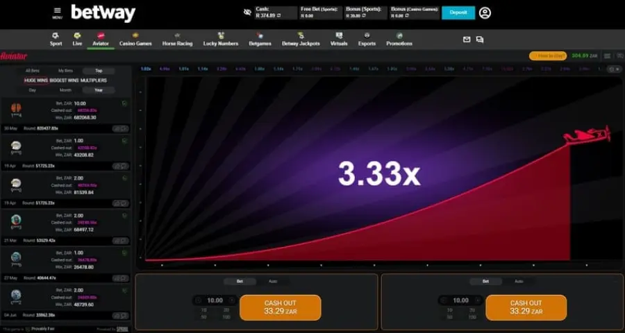 Aviator betway